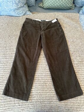 J. Crew Dark Brown Corduroy Straight-Leg Pants